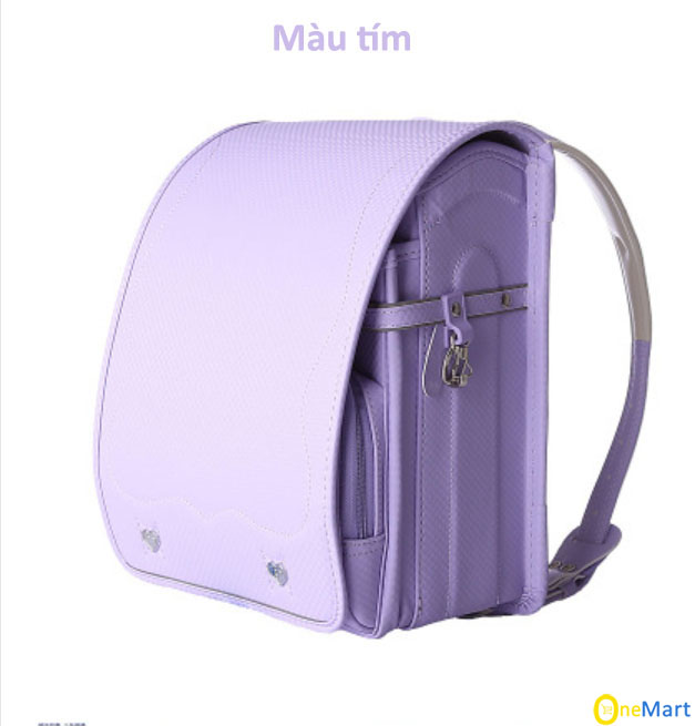 Cặp Randoseru màu tím chống gù lưng cho trẻ học tiểu học - Ảnh 2