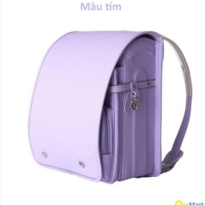 Cặp Randoseru màu tím chống gù lưng cho trẻ học tiểu học