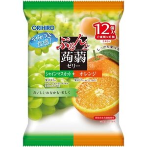 Thạch trái cây Orihiro vị nho xanh và cam 12 chiếc - Hàng Nhật nội địa