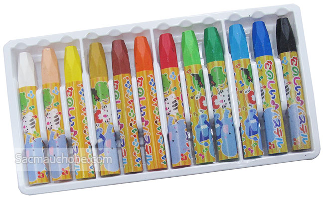 Set 12 bút sáp dầu tô màu cho bé - Ảnh 5