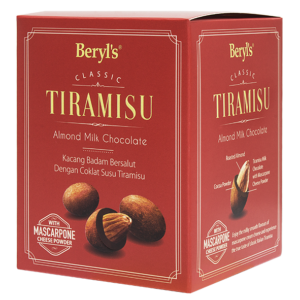 Socola Tiramisu phủ hạnh nhân Beryl's 100gr (hộp đỏ)